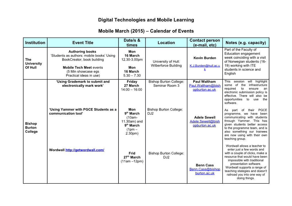 Digital Technologies and Mobile Learning