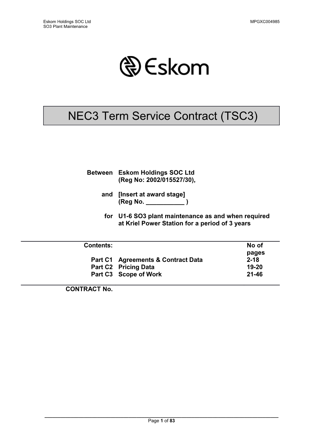 Part C1:Agreements & Contract Data