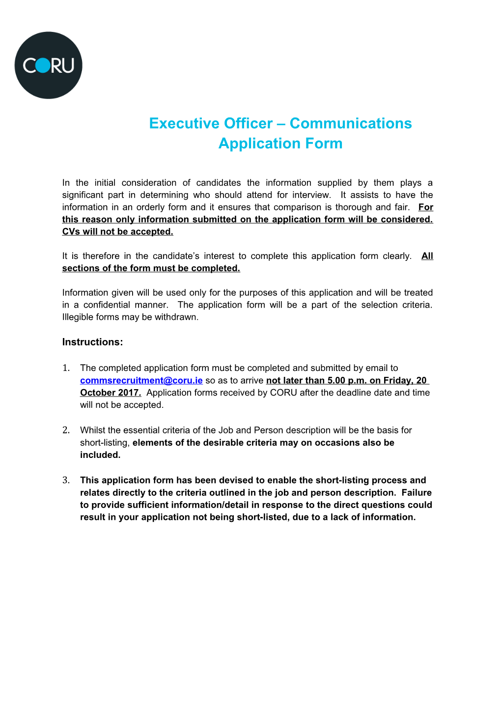 Executive Officer Communications