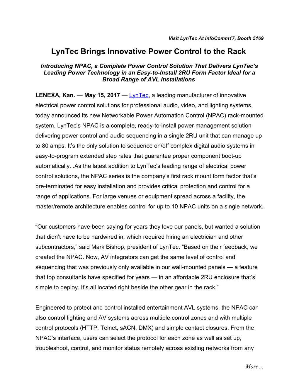 Lyntec Brings Innovative Power Control to the Rack