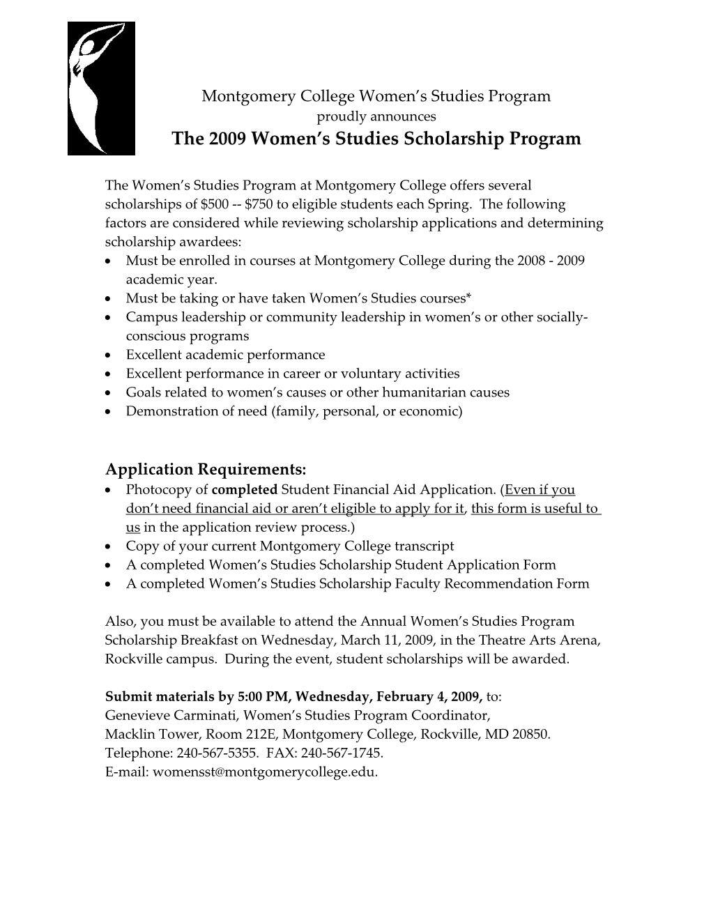 Montgomery College Women S Studies Program