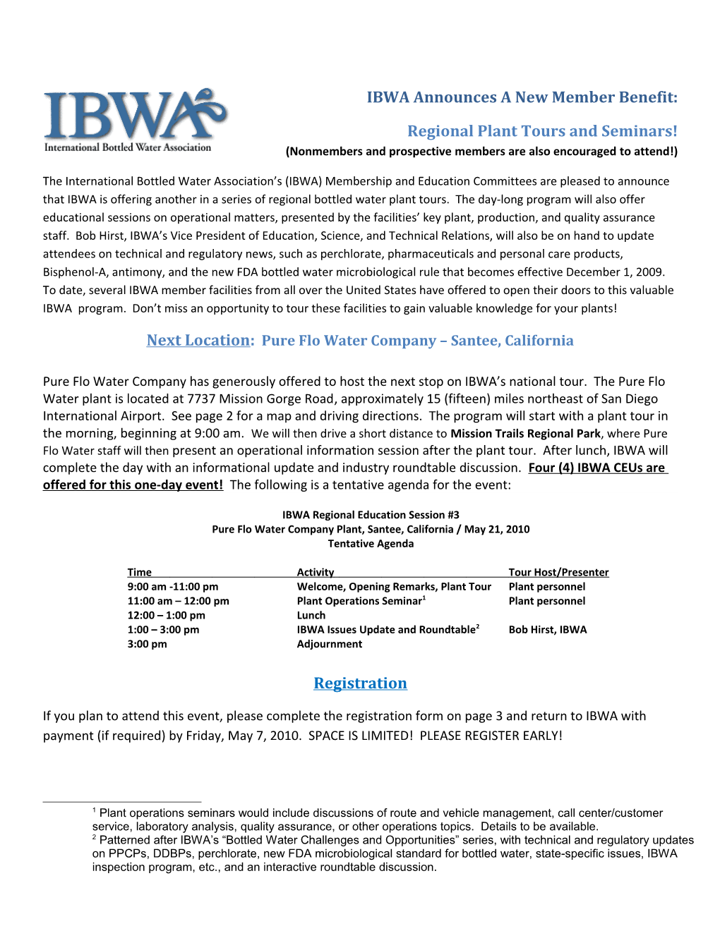 IBWA Announces a New Member Benefit