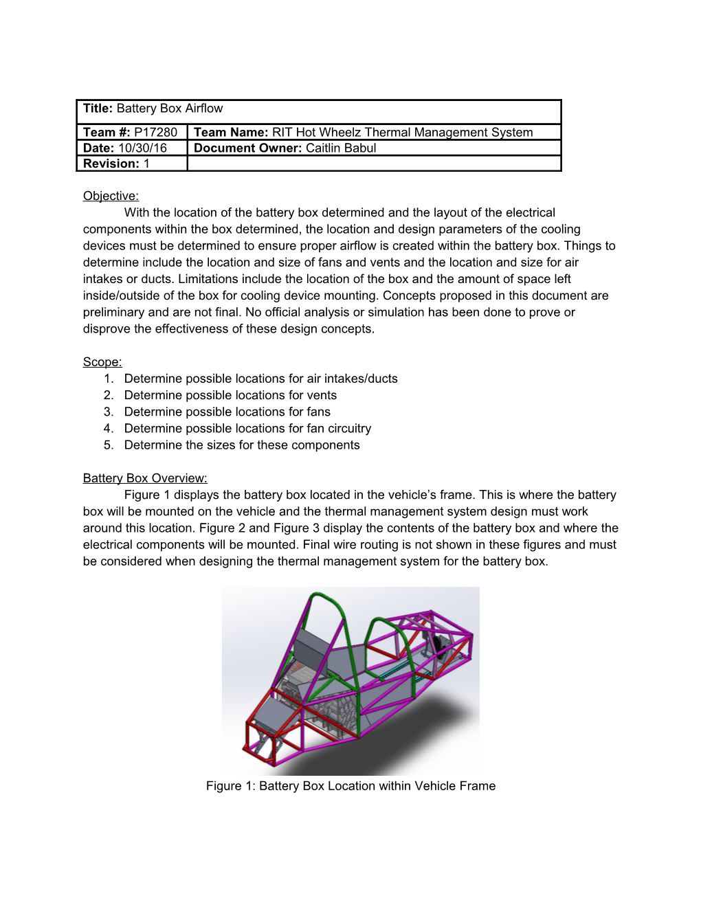 With the Location of the Battery Box Determined and the Layout of the Electrical Components