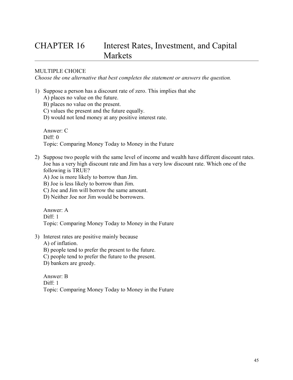 Chapter 16/Interest Rates, Investment, and Capital Markets