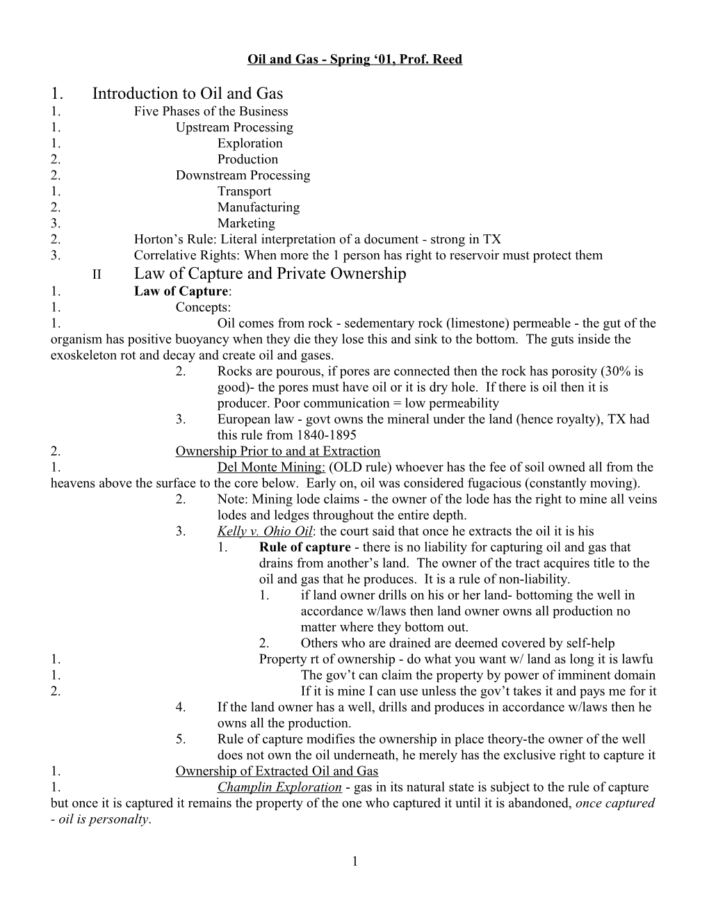 Oil and Gas - Spring 01, Prof