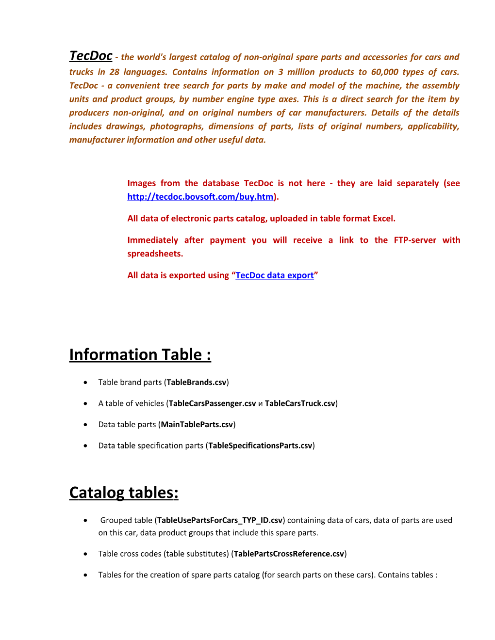 All Data of Electronic Parts Catalog, Uploaded in Table Format Excel