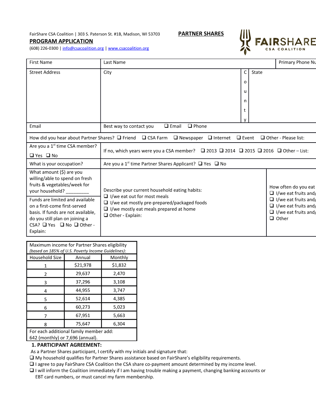 As a Partner Shares Participant, I Certify with My Initials and Signature That