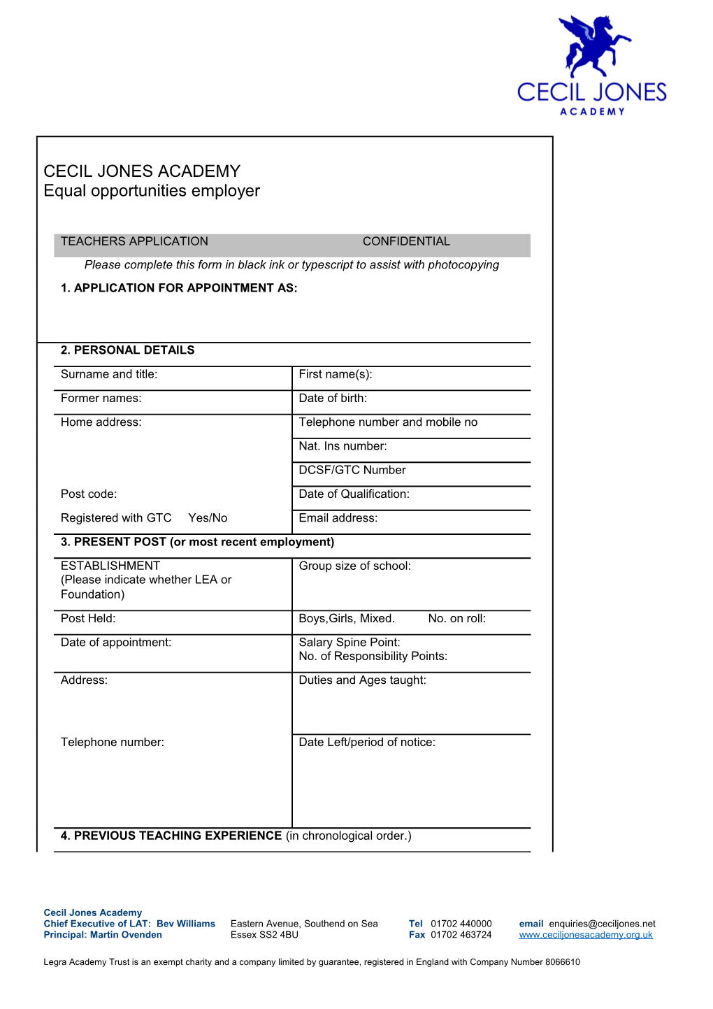 Please Complete This Form in Black Ink Or Typescript to Assist with Photocopying