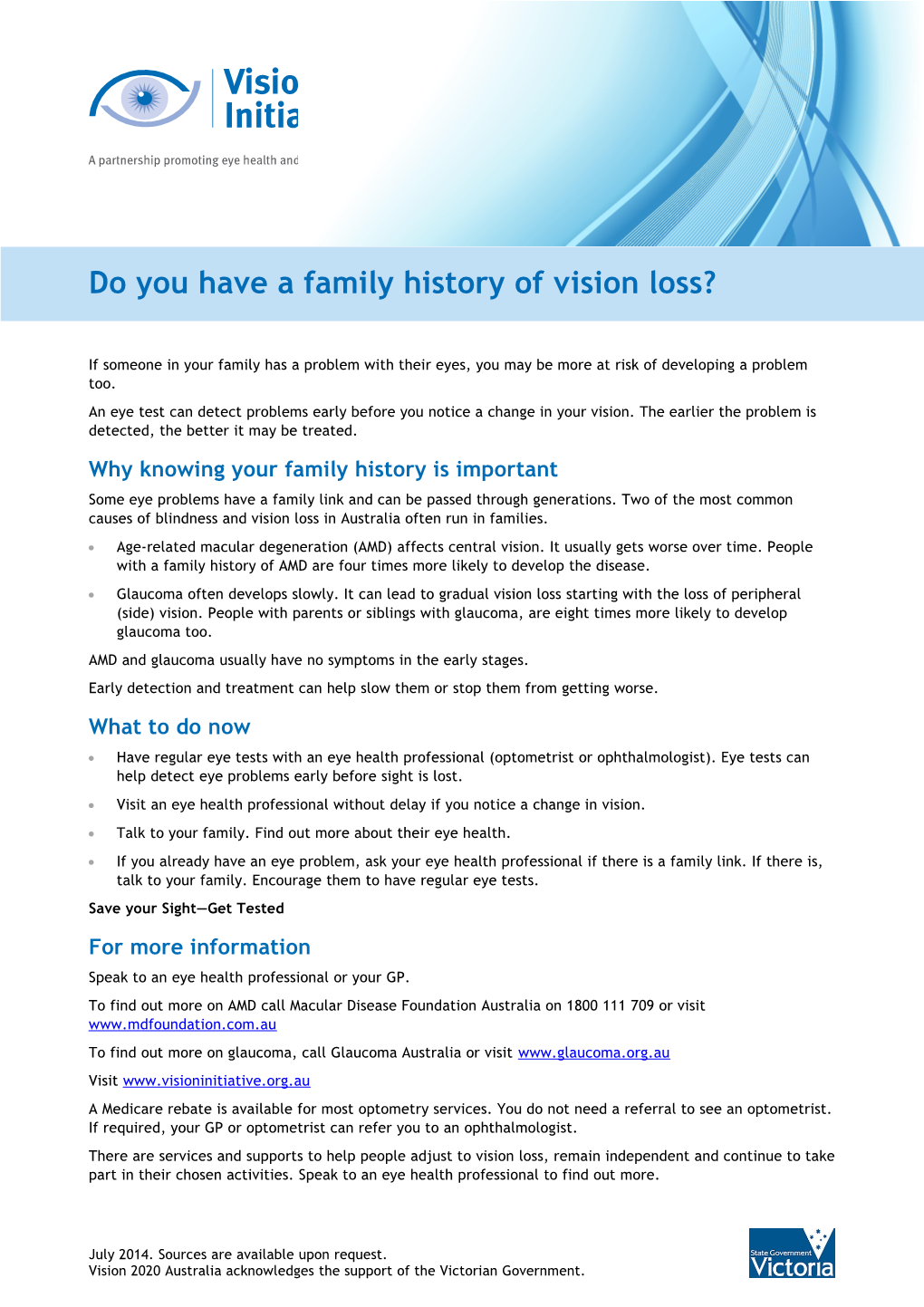 Do You Have a Family History of Vision Loss?