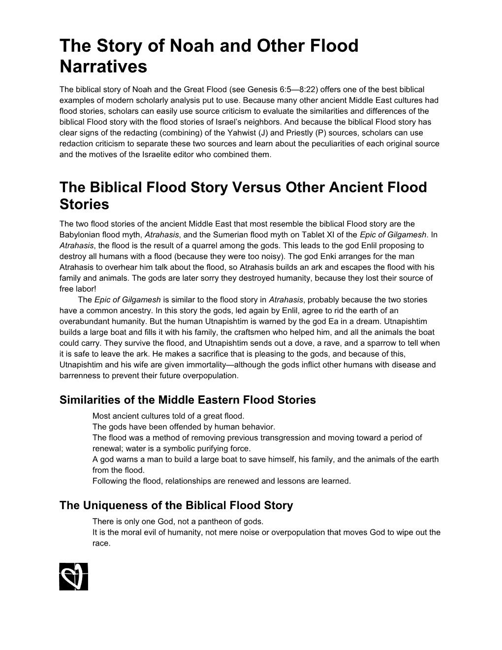 The Story of Noah and Other Flood Narratives