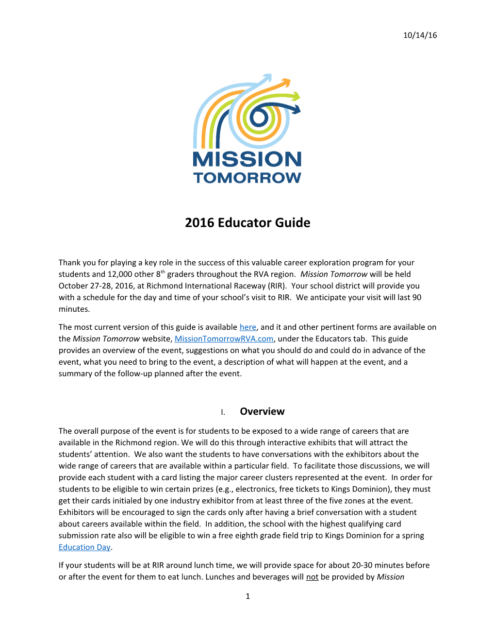 2016 Educator Guide