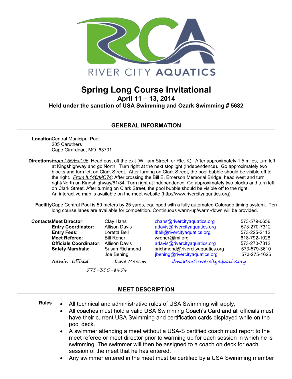 Spring Long Course Invitational