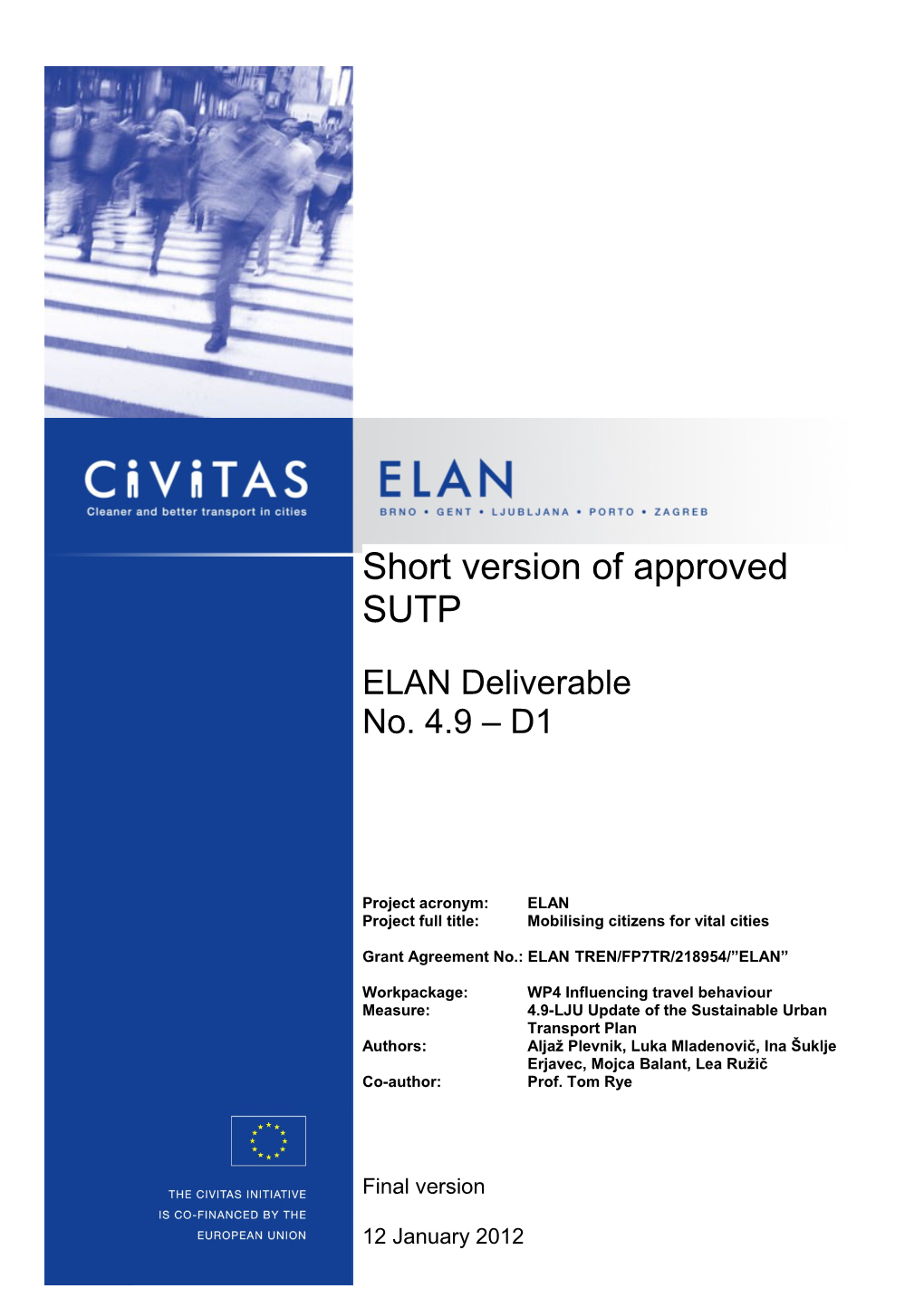 CIVITAS-ELAN Working Document Template