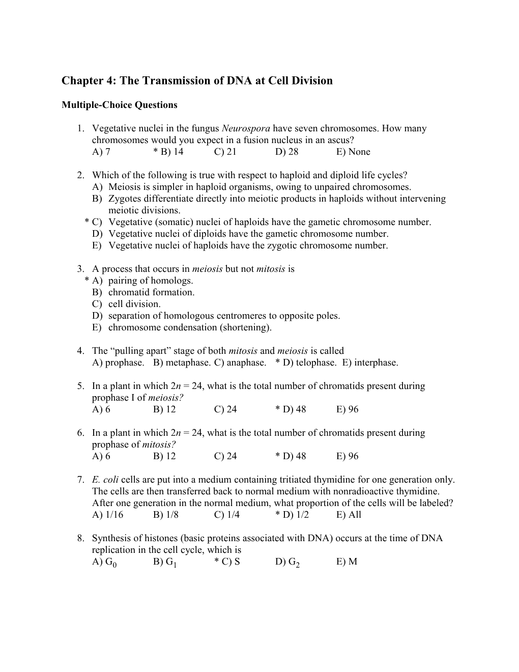 Chapter 2 Problems for Test Bank