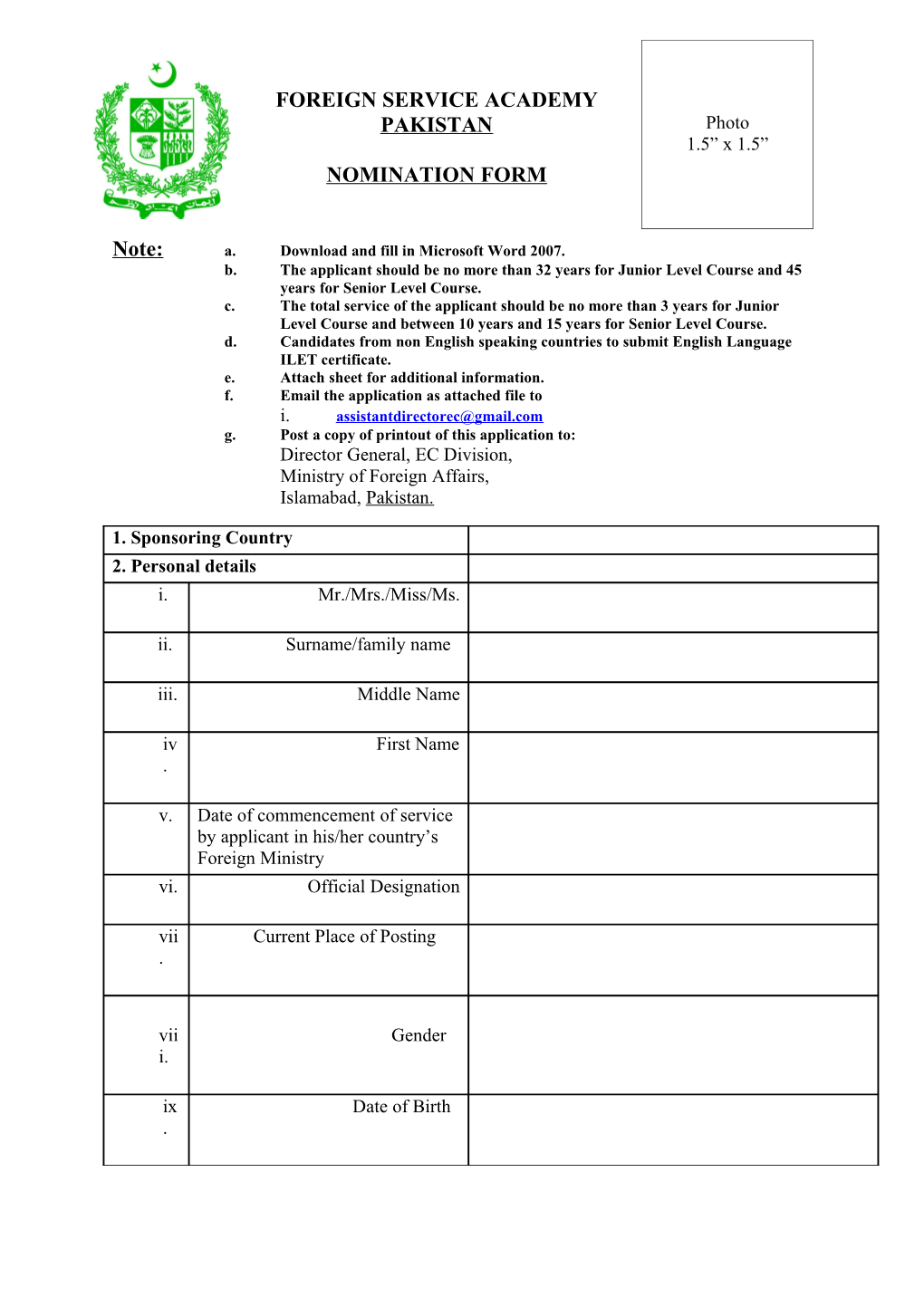 Note:A.Download and Fill in Microsoft Word 2007