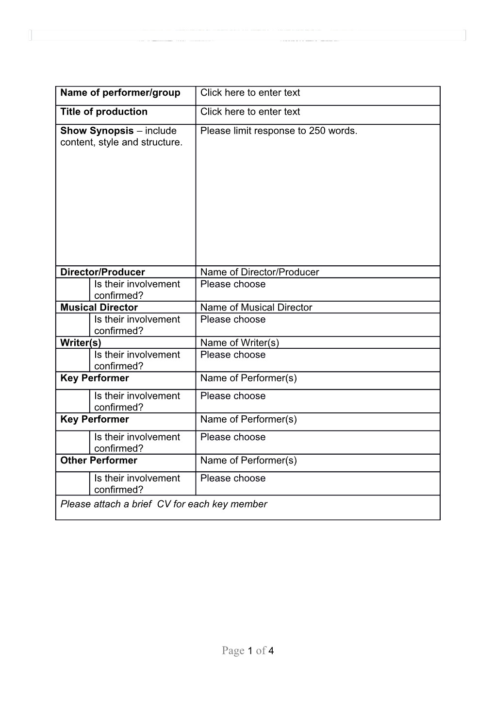 TECHNICAL INFORMATION Please See Attached Technical Production Schedule