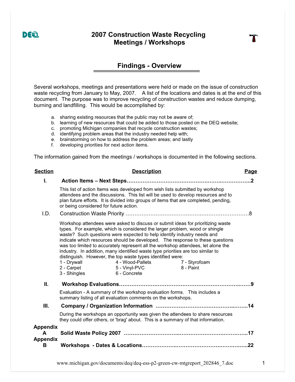 Construction Waste Recycling