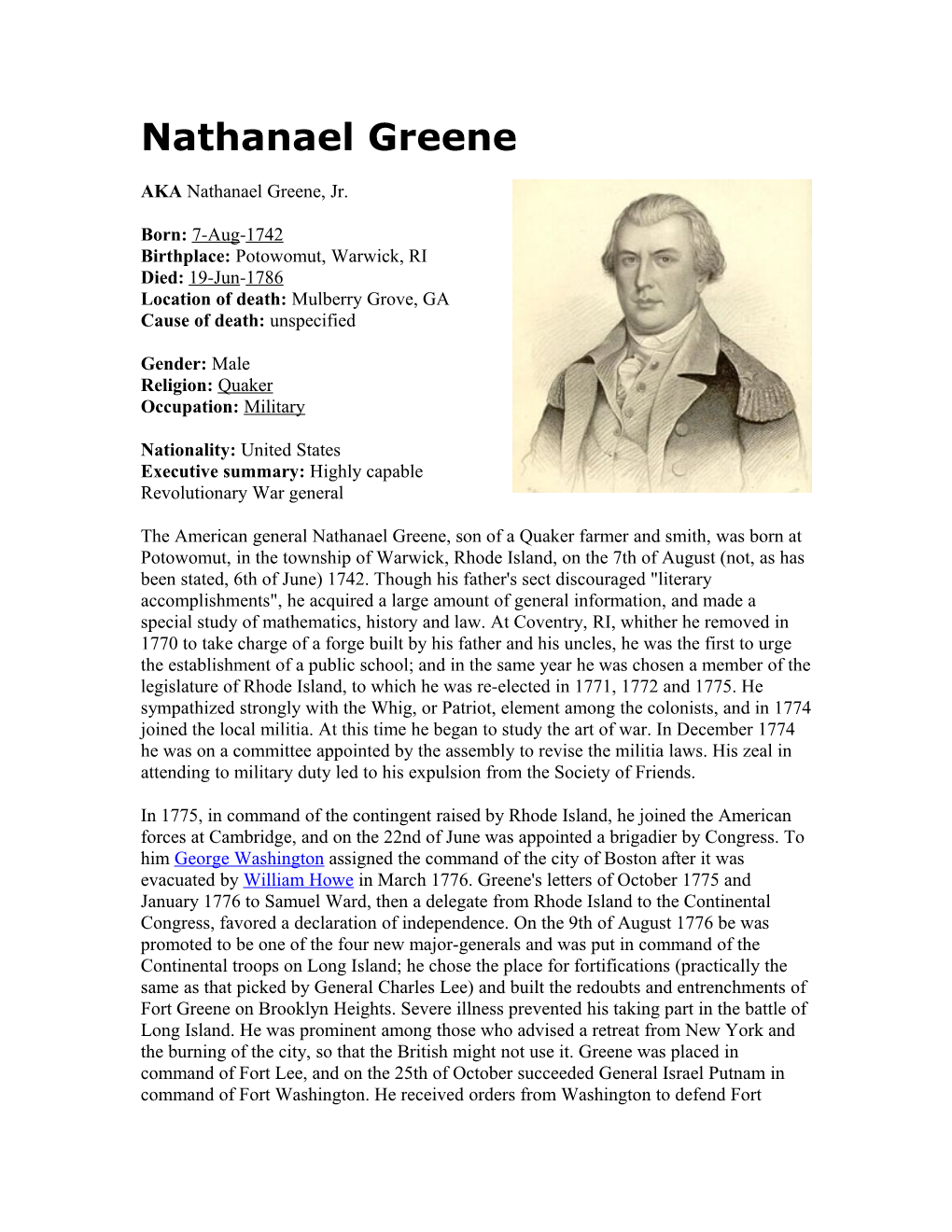 Nathanael Greene