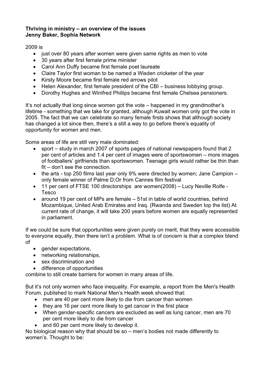 Thriving in Ministry an Overview of the Issues