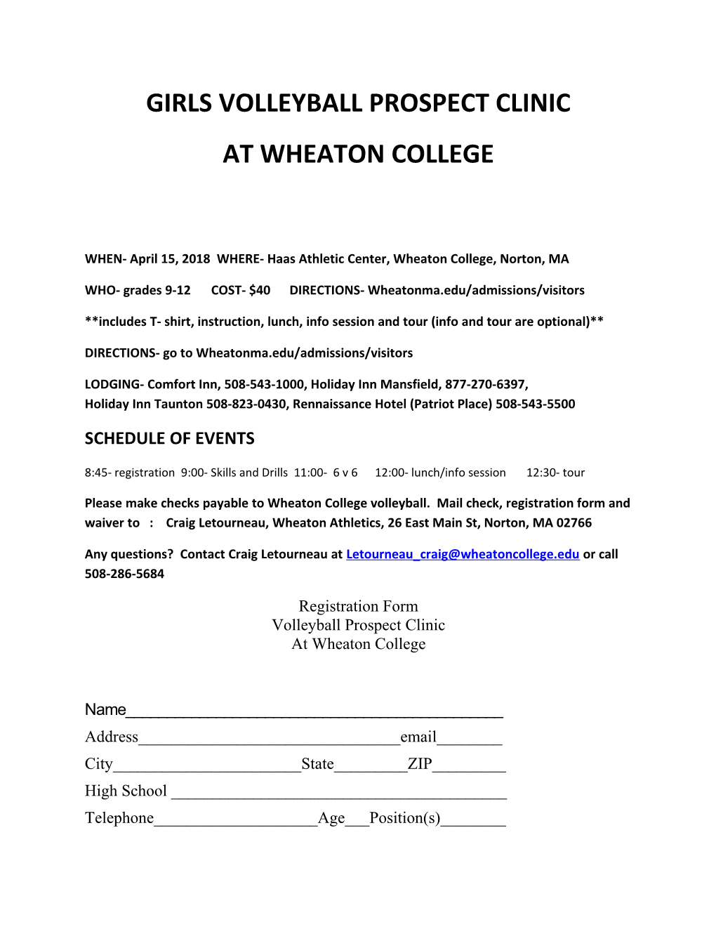Girls Volleyball Prospect Clinic