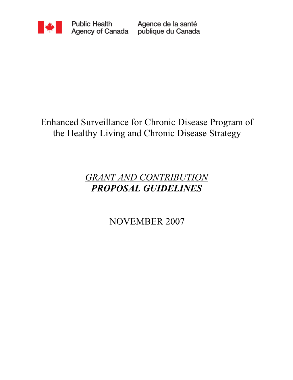 Enhanced Chronic Disease Surveillance Grant