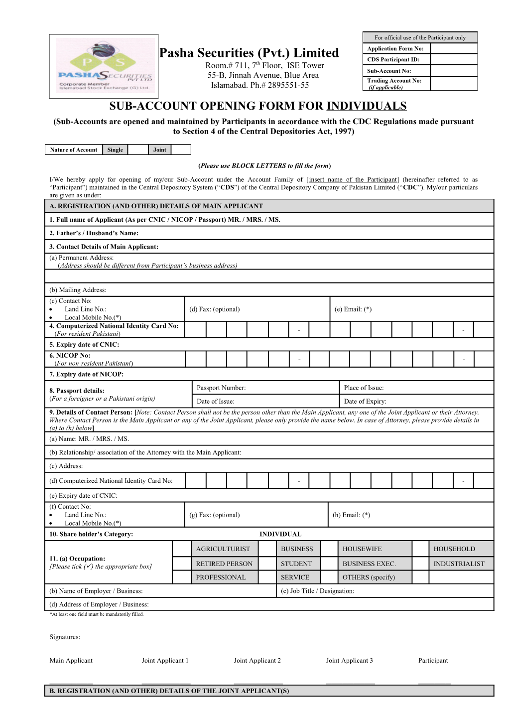 Pasha Securities (Pvt.) Limited