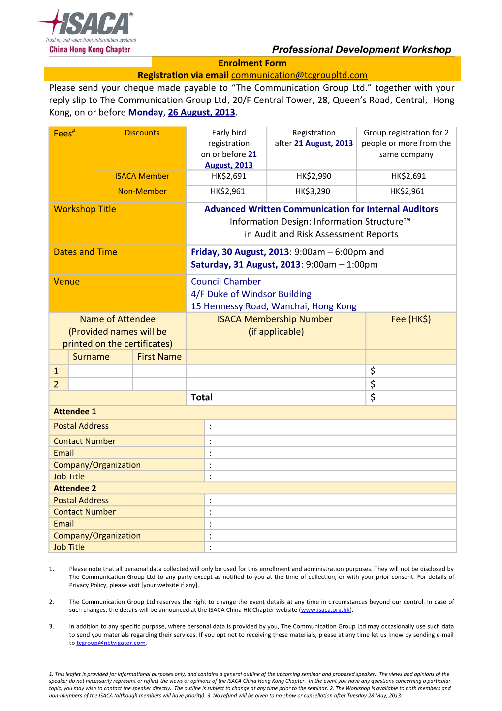 ISACA China HK Chapter Professional Development Seminar