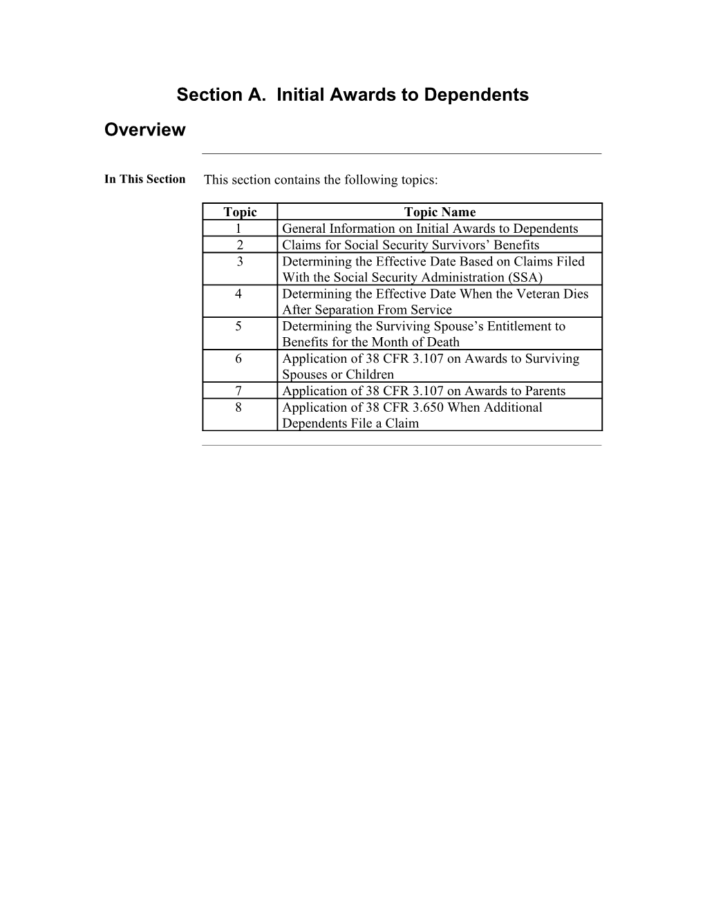 M21-1MR, Part IV, Subpart Iii, Chapter 3, Section B. Initial Awards to Dependents