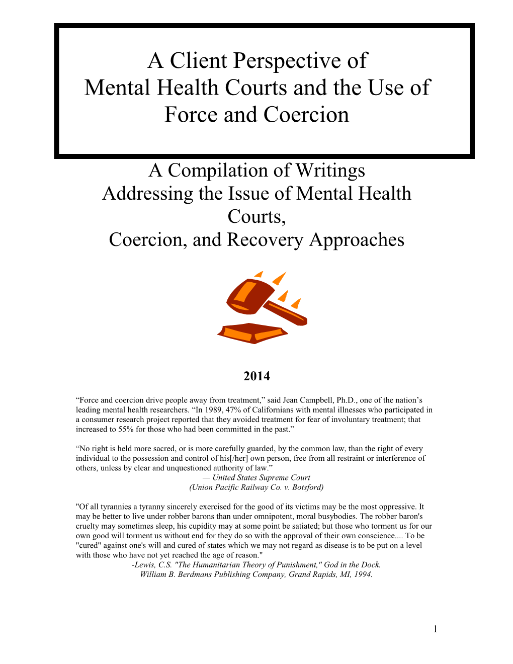 Mental Health Courts