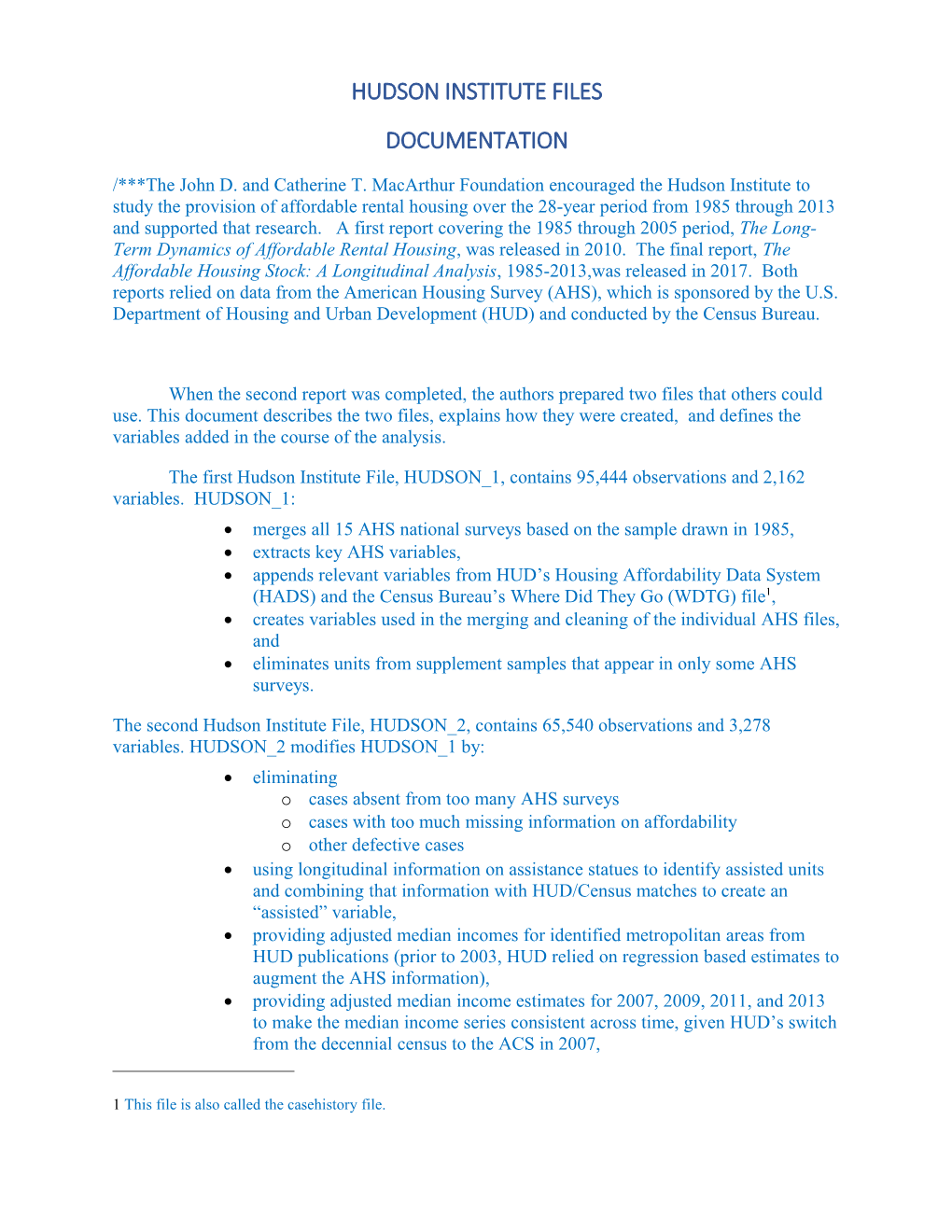 Hudson Institute Files