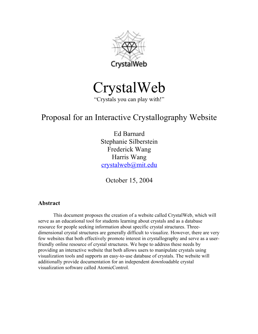 Proposal for Crystalweb: Crystal You Can Play With