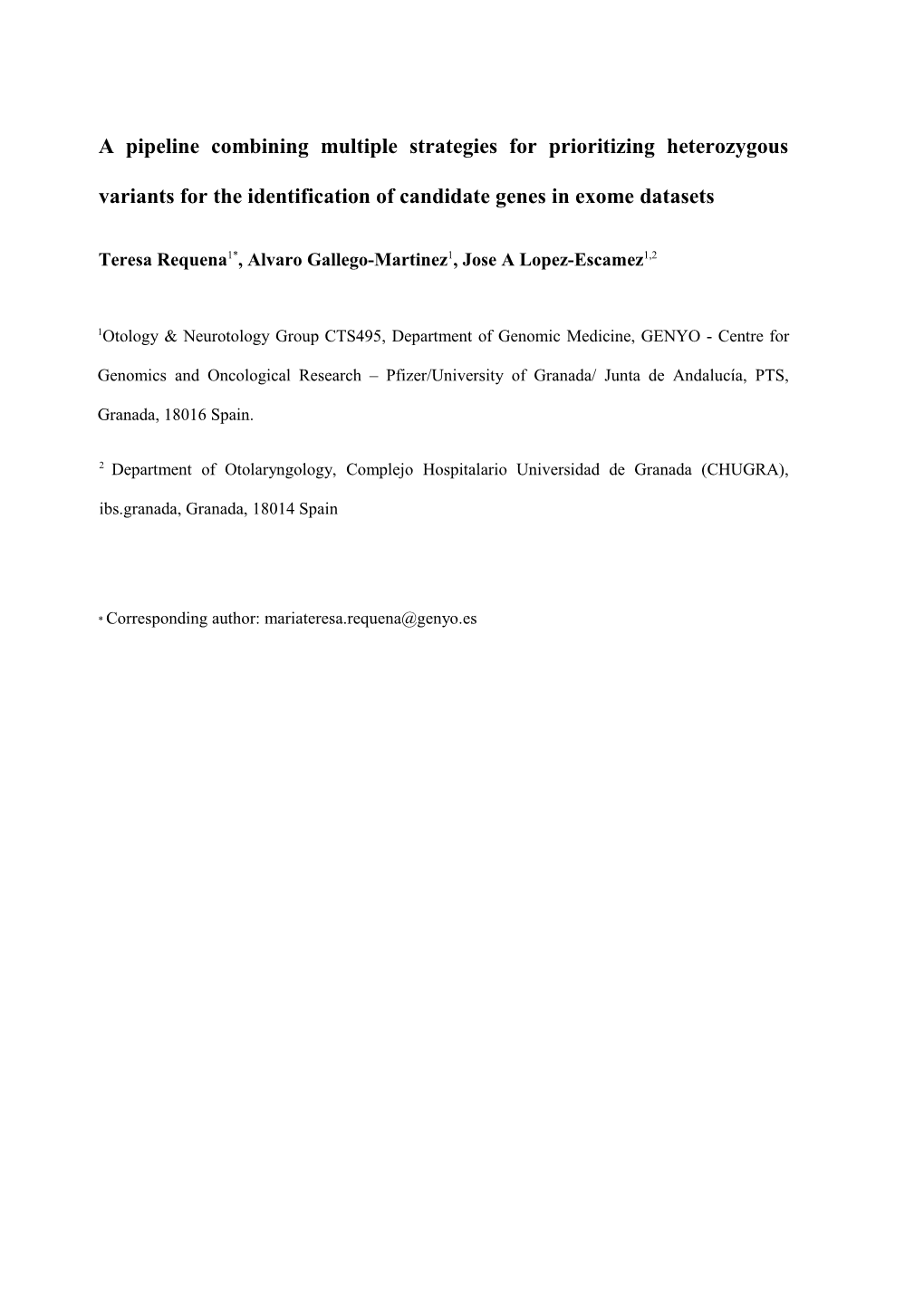 A Pipeline Combining Multiple Strategies for Prioritizing Heterozygous Variants for The