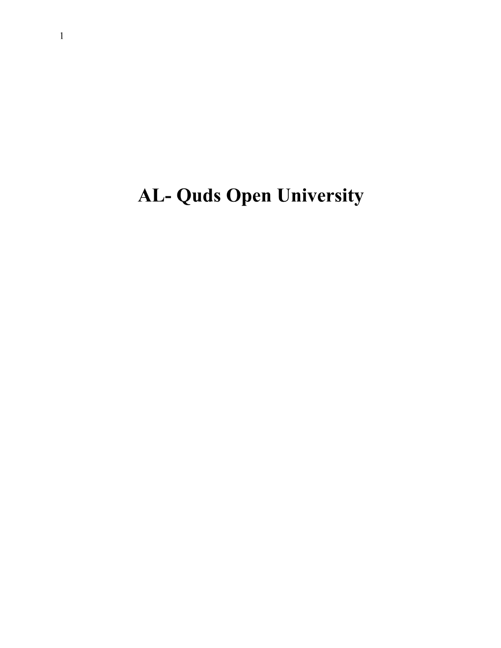 AL- Quds Open University