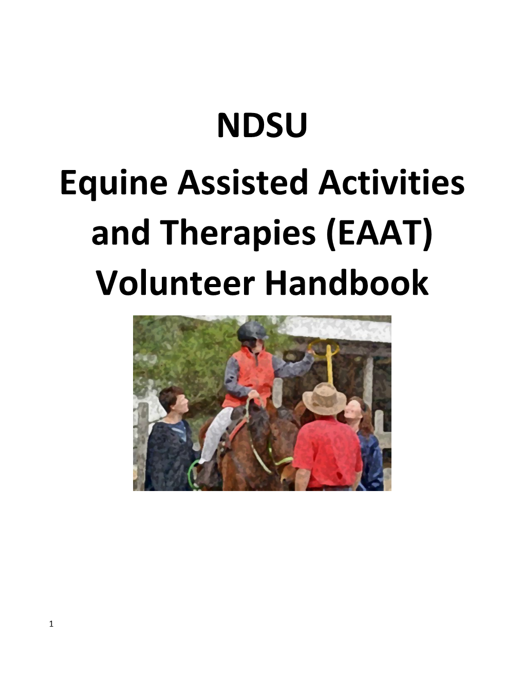 Equine Assisted Activities and Therapies (EAAT) Volunteer Handbook