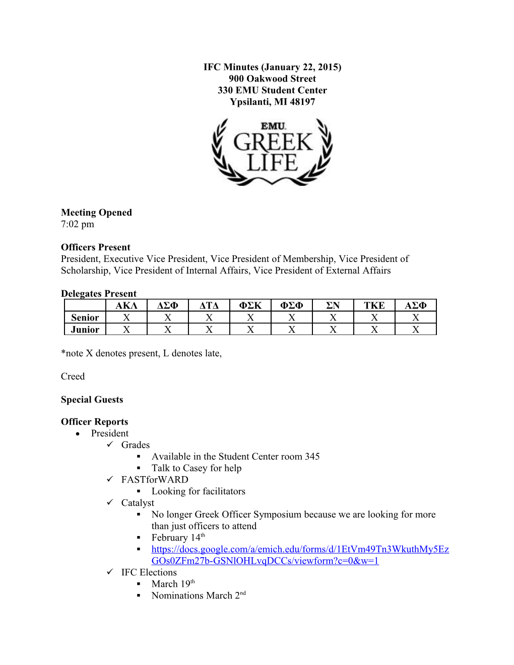 Copy of IFC Meeting Minutes 9/12/13