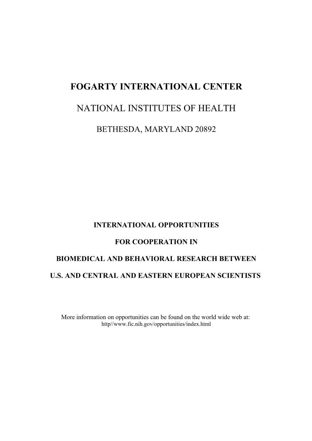 Fogarty International Center