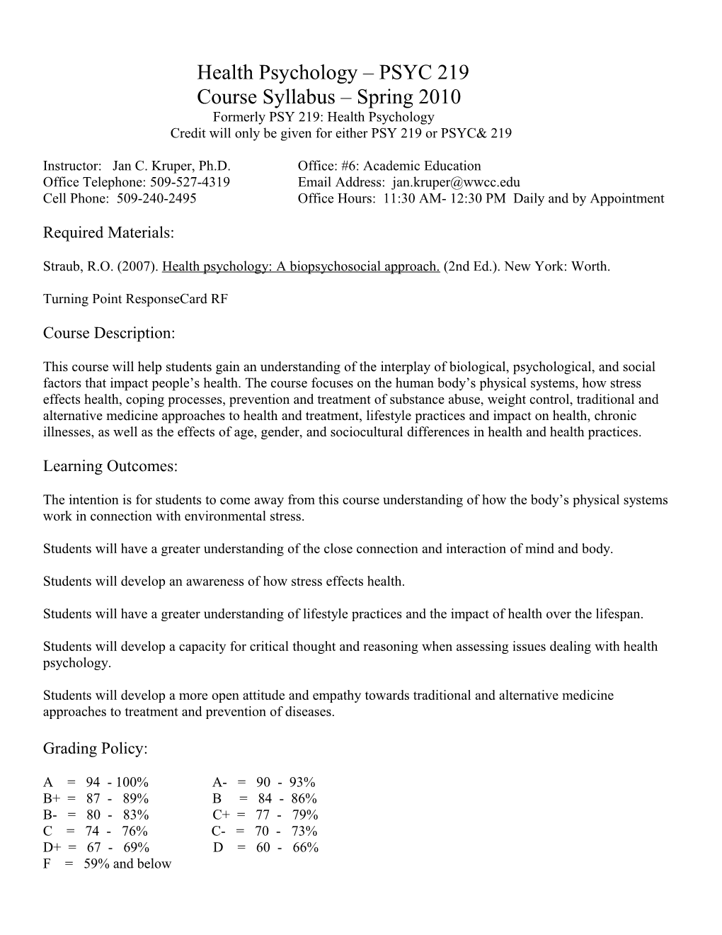 Developmental Psychology PSY 103