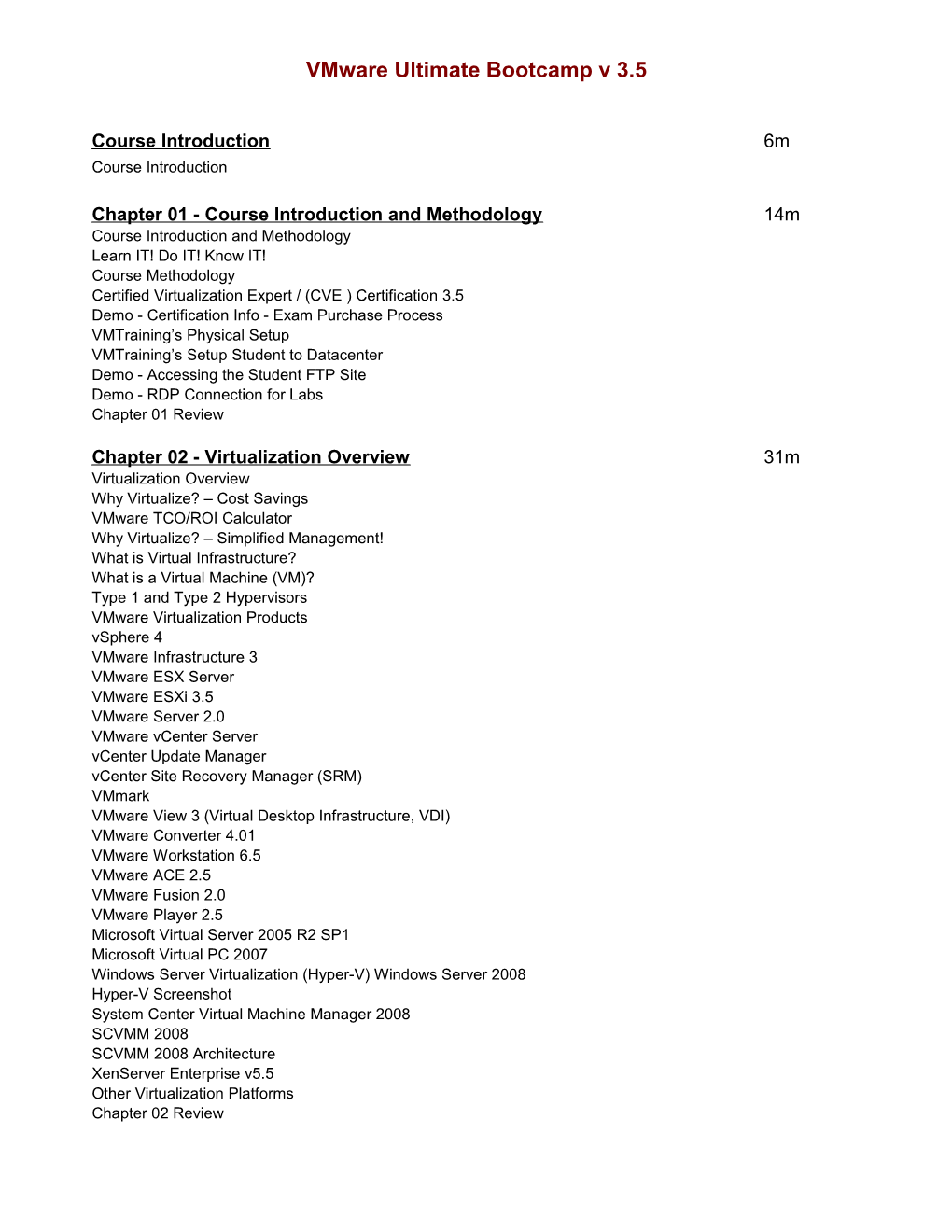 Vmware Ultimate Bootcamp V 3.5