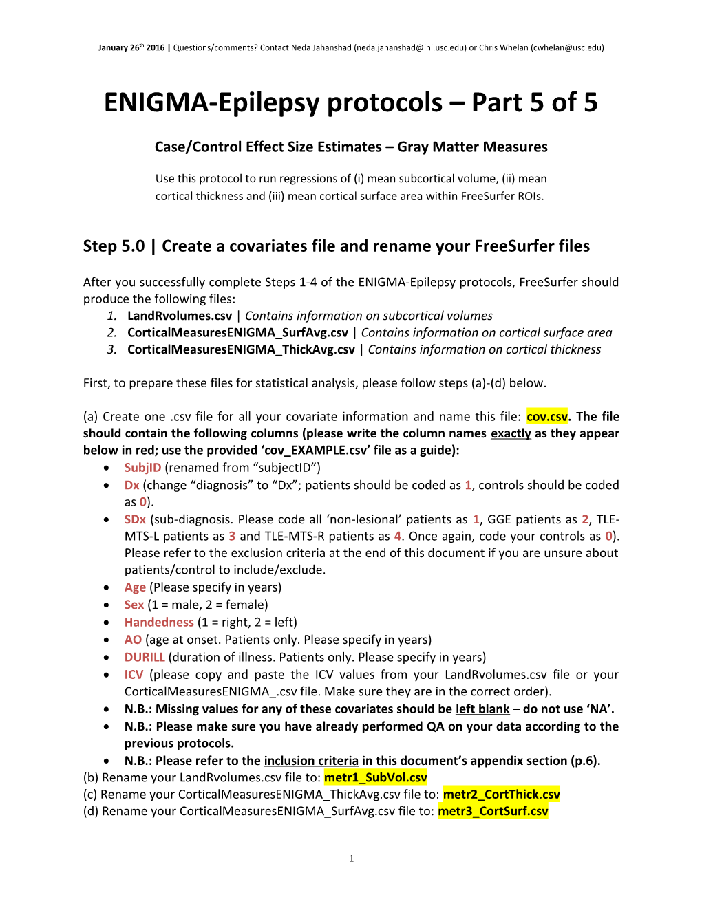 Case/Control Effect Size Estimates Gray Matter Measures