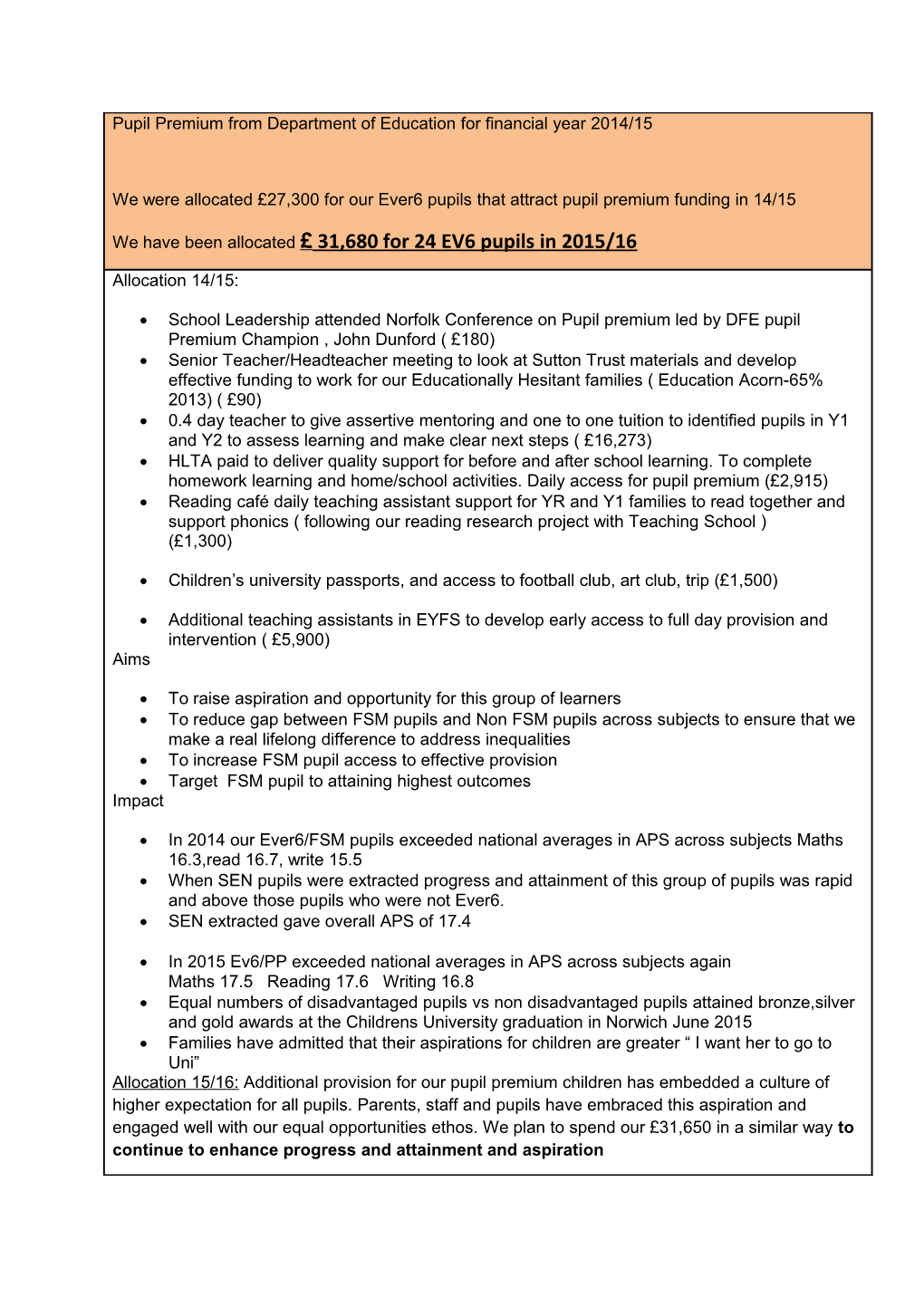 School Leadership Attended Norfolk Conference on Pupil Premium Led by DFE Pupil Premium