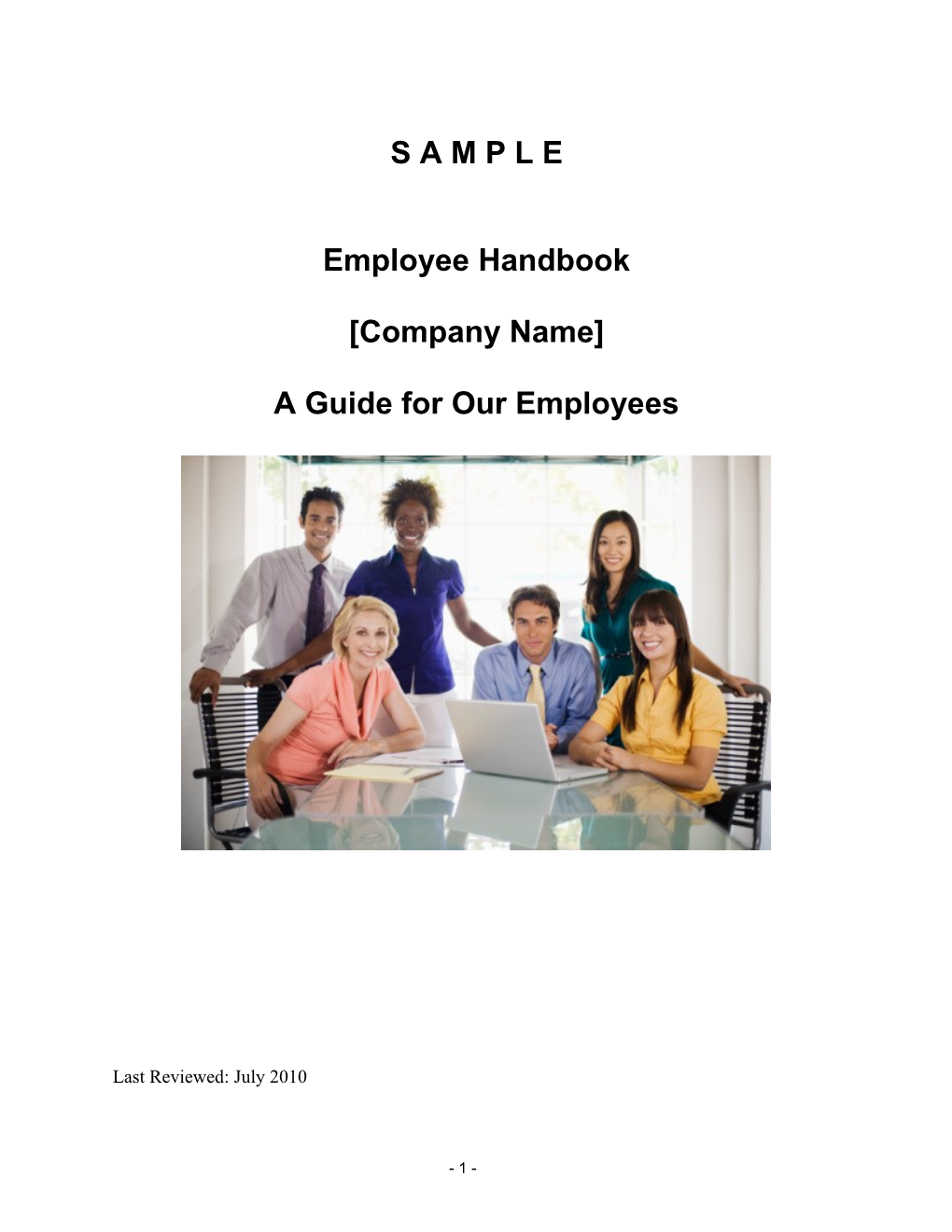 Sample Employee Handbook