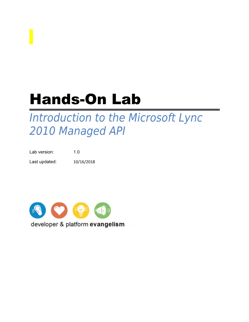 Introduction to the Microsoft Lync 2010 Managed API
