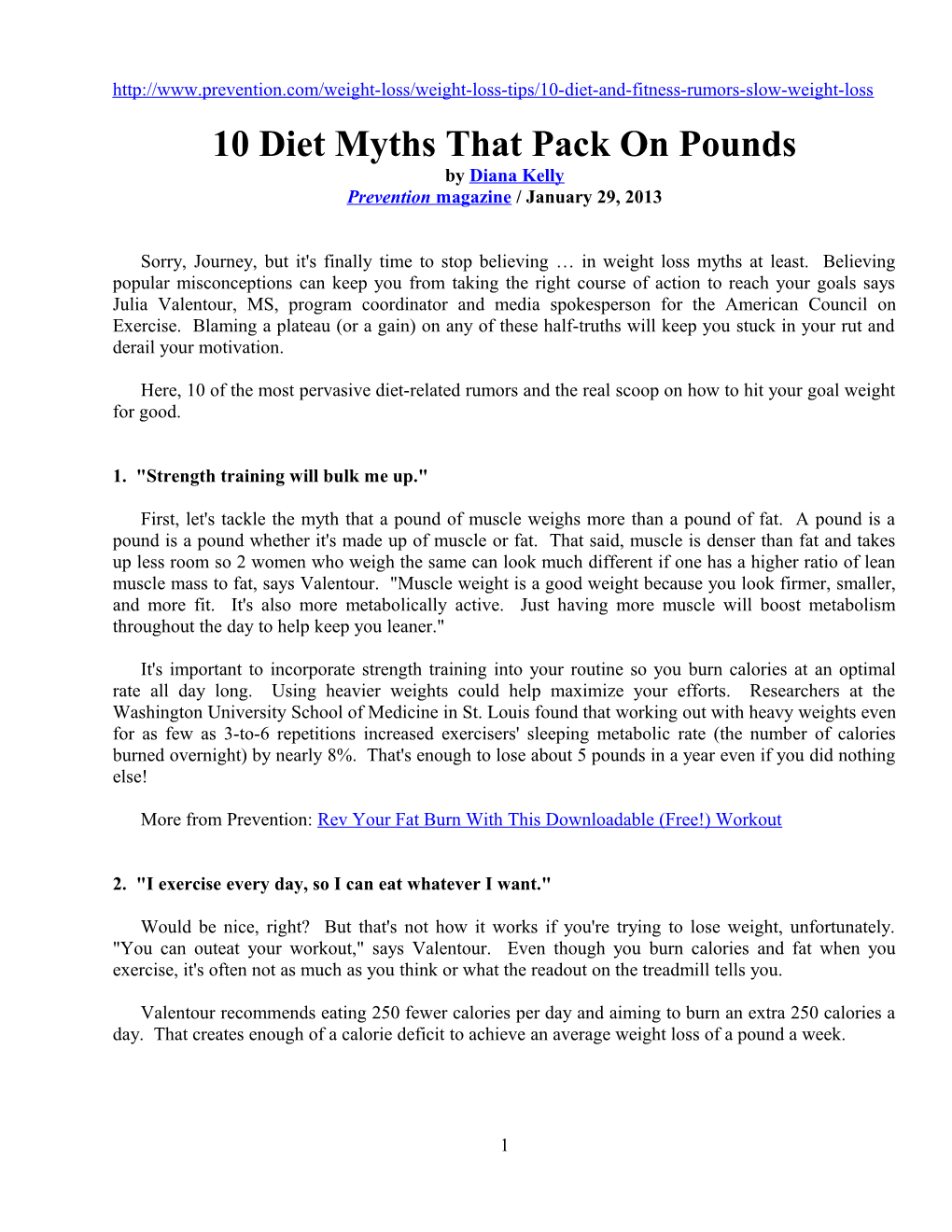 Diet Myths .Pdf