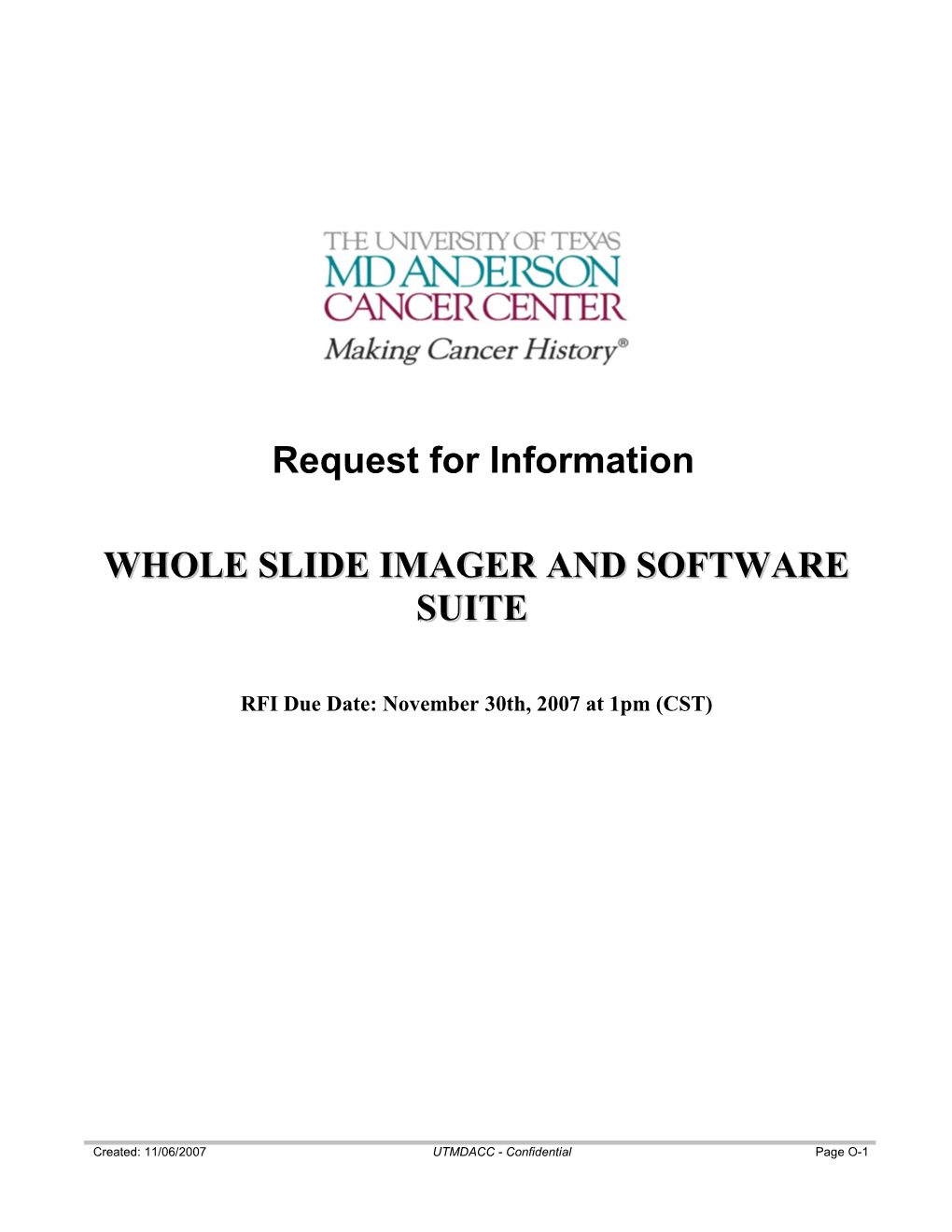 Whole Slide Imager and Software Suite
