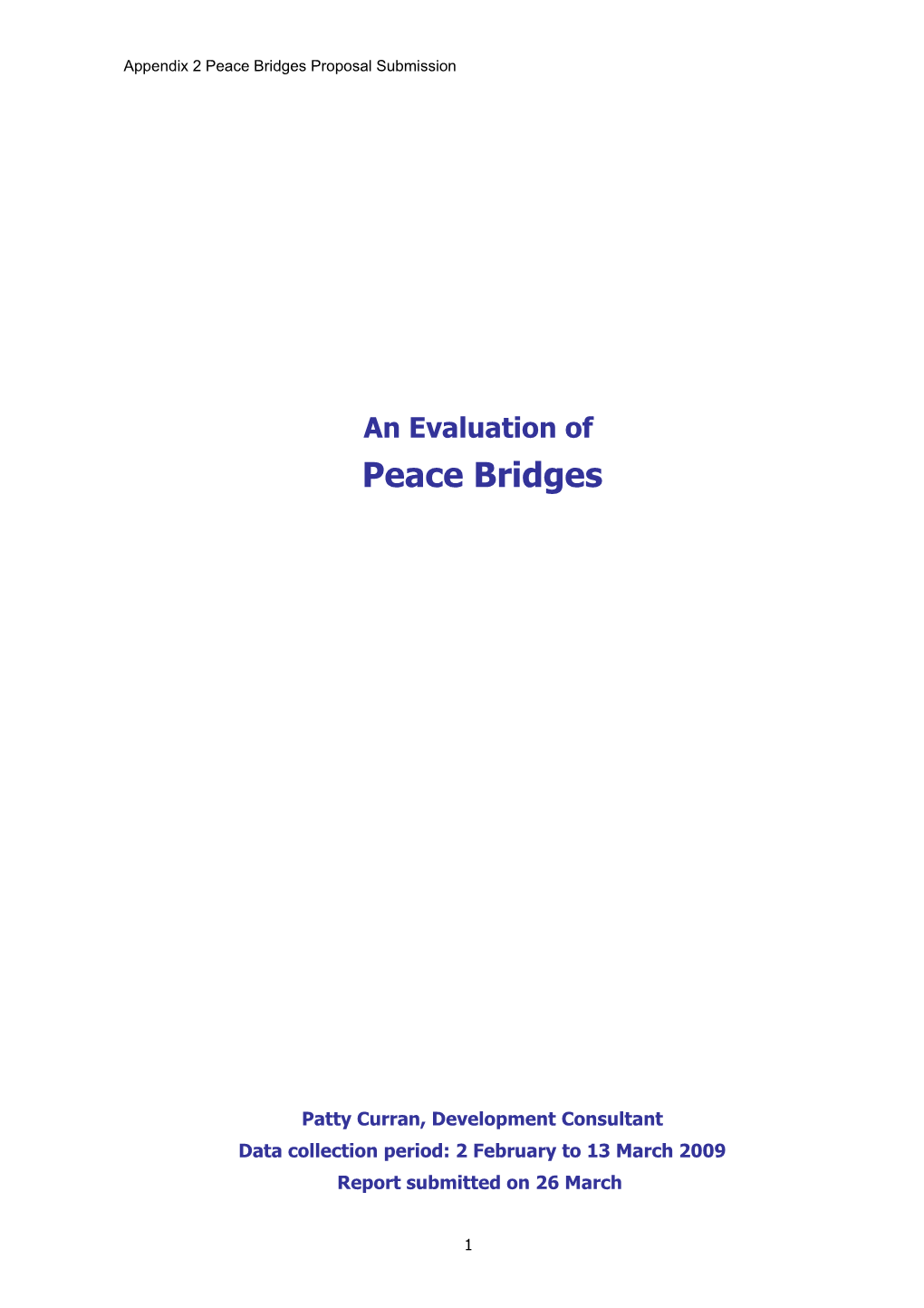 Appendix 2 Peace Bridges Proposal Submission