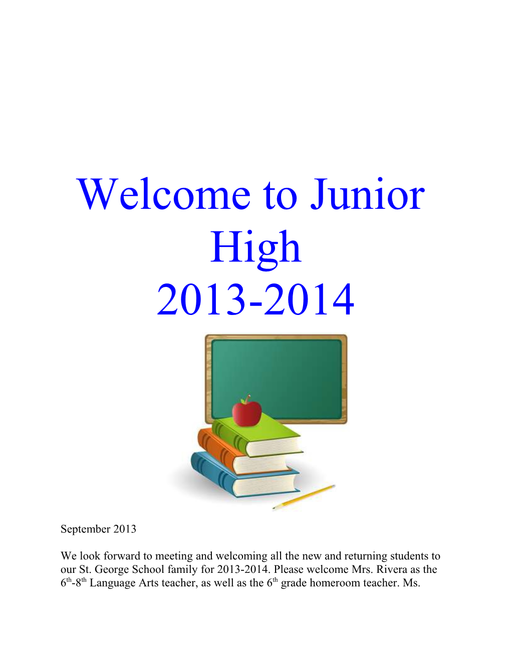 Welcome to Junior