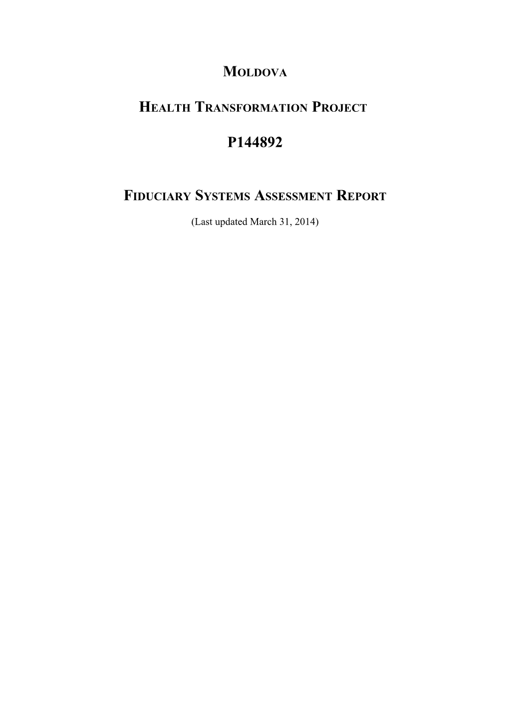 Fiduciary Systems Assessment Report