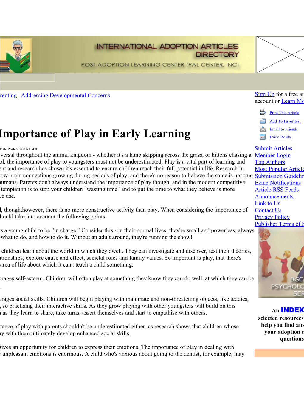 The Importance of Play in Early Learning