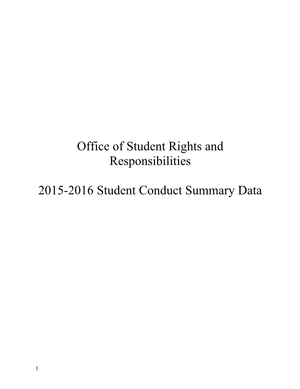 Office of Student Rights and Responsibilities