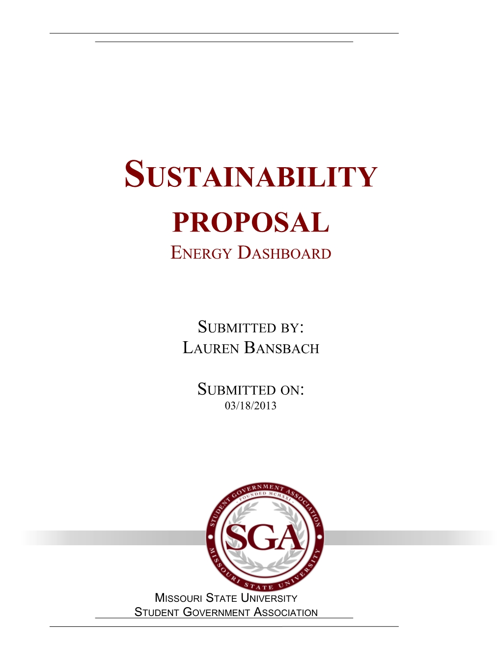 Sustainability Proposal Energy Dashboard